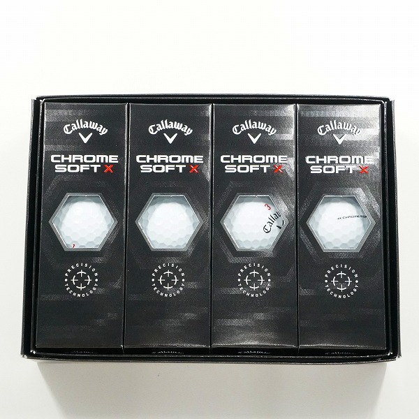 実際に弊社で買取させて頂いた(3)【未使用】Callaway/キャロウェイ CHROME SOFT X ゴルフボール ホワイト 1ダース