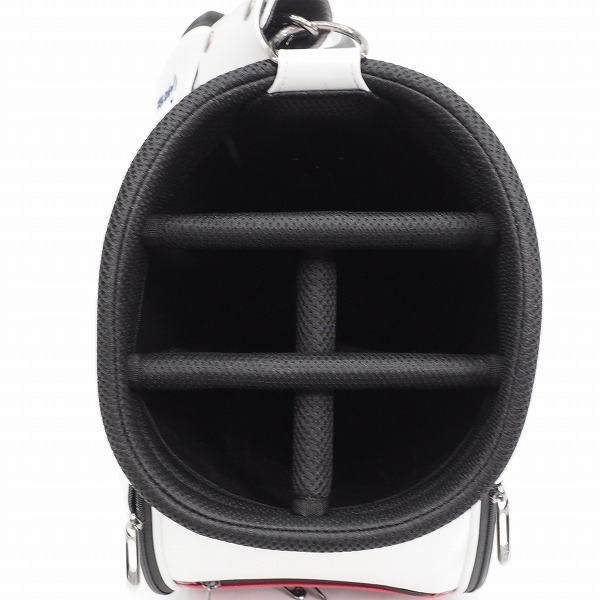 実際に弊社で買取させて頂いたTaylorMade/テーラーメイド UN033 ゴルフ 9.5型 5分割キャディバッグ ホワイト×ネイビーの画像 3枚目