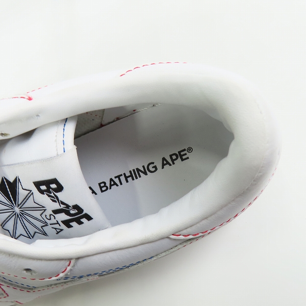 実際に弊社で買取させて頂いたA BATHING APE×Reebok/アベイシング エイプ×リーボック CLASSIC CLUB C 85/クラブ ホワイト Q47367/26.0の画像 4枚目