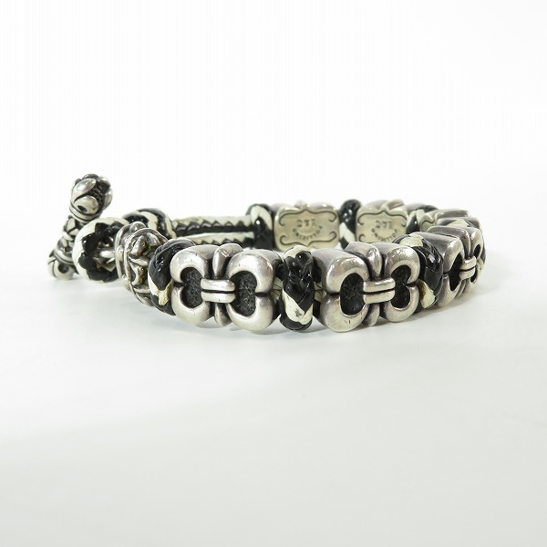 実際に弊社で買取させて頂いたLEATHERS & TREASURES/レザーズアンドトレジャーズ POLLICINO シェブロン レザーブレスレット/バングルの画像 4枚目