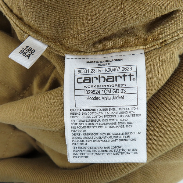 実際に弊社で買取させて頂いたCarhartt/カーハート ACTIVE JACKET/アクティブジャケット フーディ/Lの画像 3枚目