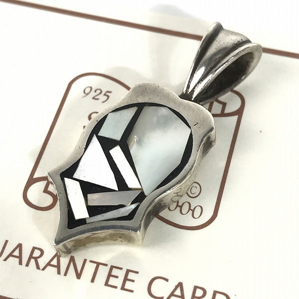 実際に弊社で買取させて頂いた【ギャラ付き】STANLEY GUESS/スタンリーゲス ウッド シェルインレイペンダントトップ