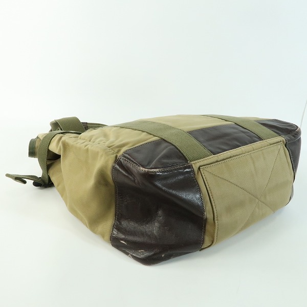 実際に弊社で買取させて頂いたBUZZ RICKSON'S×PORTER/バズリクソンズ×ポーター WilliamGibson/ウィリアムギブソン トートバッグ カーキの画像 2枚目