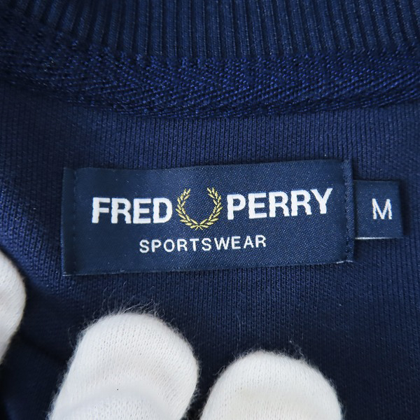 実際に弊社で買取させて頂いたFRED PERRY/フレッドペリー TAPED TRACK JACKET/トラックジャケット ネイビー J6231 Mの画像 3枚目