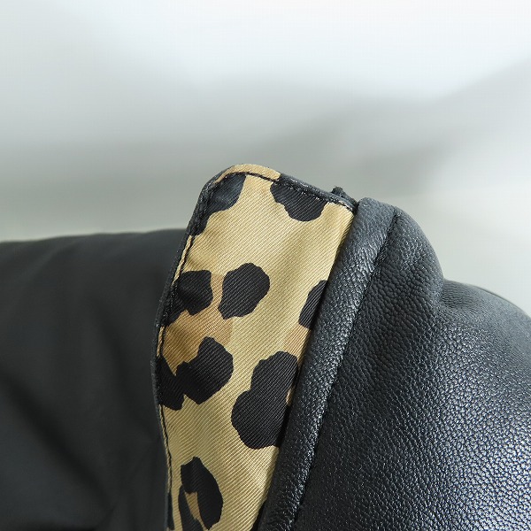 実際に弊社で買取させて頂いたWACKO MARIA/ワコマリア GUILTY PARTIES LEATHER DOWN JACKET TYPE-2 レザー レオパード ダウンジャケット/Sの画像 6枚目