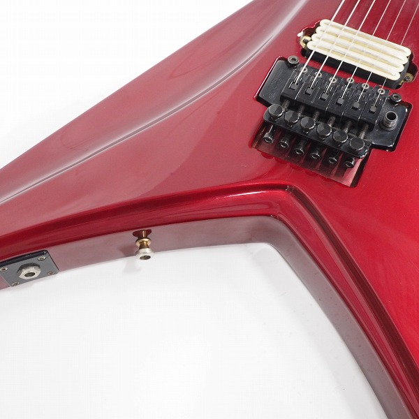 実際に弊社で買取させて頂いた★GrassRoots/グラスルーツ フライングVタイプアーム搭載モデル 変形エレキギター ソフトケース付の画像 5枚目