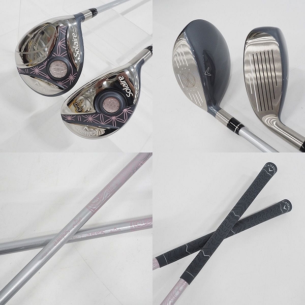 実際に弊社で買取させて頂いた【番手欠品有り】Callaway SOLAIRE/キャロウェイ ソレイル  レディースクラブ 5本セット FLEX：L キャディバッグ付きの画像 1枚目