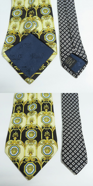 実際に弊社で買取させて頂いたGIVENCHY/ジバンシイ Christian Dior/ディオール VERSACE/ヴェルサーチ dunhill/ダンヒル ネクタイ 4点セットの画像 4枚目