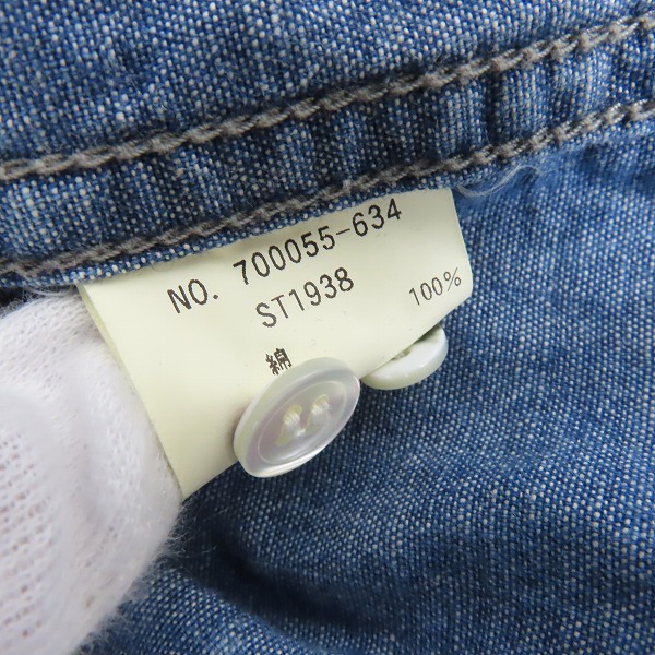 実際に弊社で買取させて頂いたBLUEBLUE/ブルーブルー ハリウッドランチマーケット デニムシャツ 半袖シャツ 2の画像 4枚目