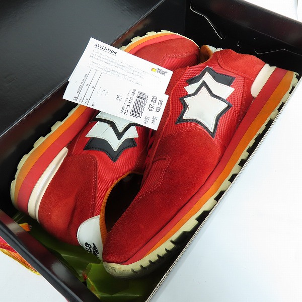 実際に弊社で買取させて頂いたATLANTIC STARS/アトランティックスターズ  ANTARES/アンタレス レッド スニーカー FR-PR-LARB/44の画像 8枚目