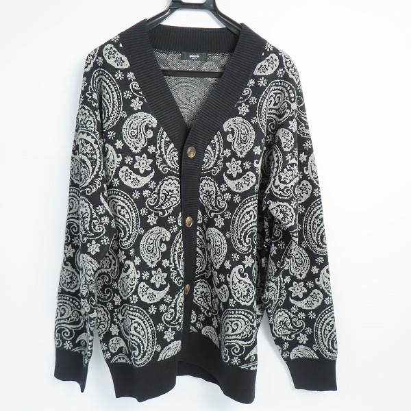 実際に弊社で買取させて頂いた【未使用】glamb/グラム 24SS Big Paisley Cardigan / ビッグペイズリーカーディガンGB0123/KNT02/M