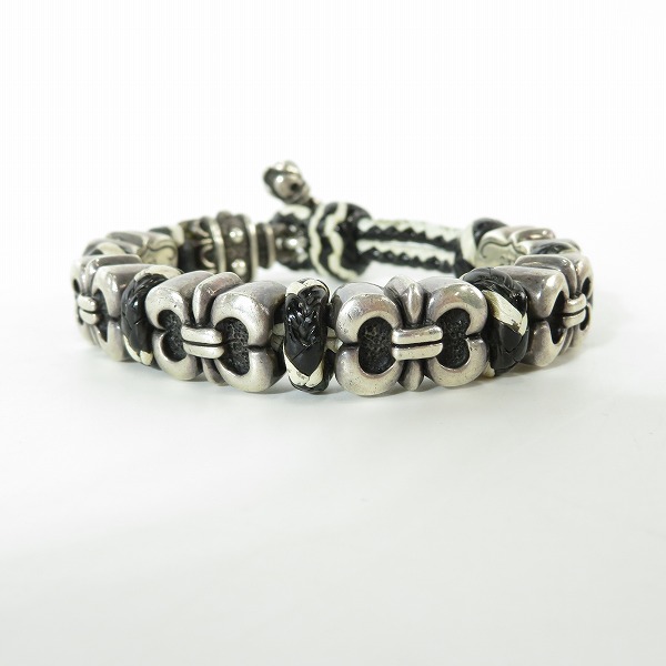 実際に弊社で買取させて頂いたLEATHERS & TREASURES/レザーズアンドトレジャーズ POLLICINO シェブロン レザーブレスレット/バングルの画像 1枚目