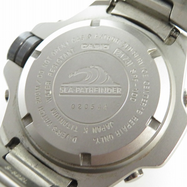 実際に弊社で買取させて頂いたCASIO/カシオ SEA-PATHFINDER/シーパスファインダー/チタン SPF-100【動作未確認】の画像 4枚目