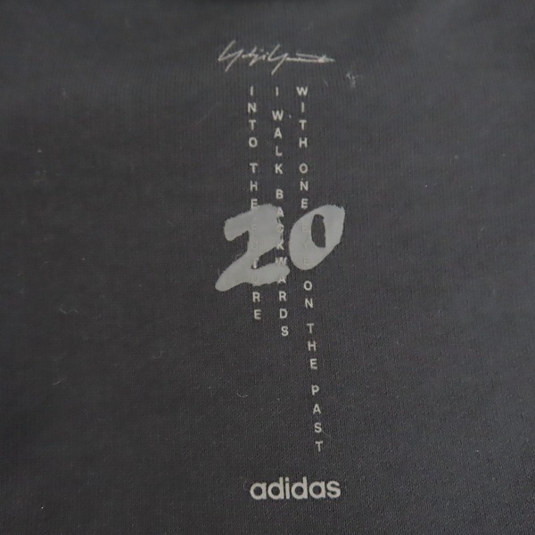 実際に弊社で買取させて頂いたY-3/ワイスリー adidas/アディダス×Yohji Yamamoto/ヨウジヤマモト 20th/20周年 サイドロゴ スウェットパーカー HG8799/2XLの画像 4枚目