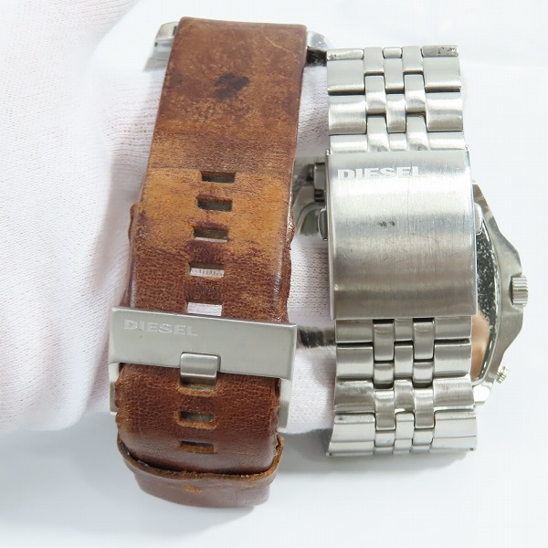 実際に弊社で買取させて頂いたDIESEL/ディーゼル 腕時計/ウォッチ DZ-1416/DZ-1234 2点セット【動作未確認】の画像 4枚目