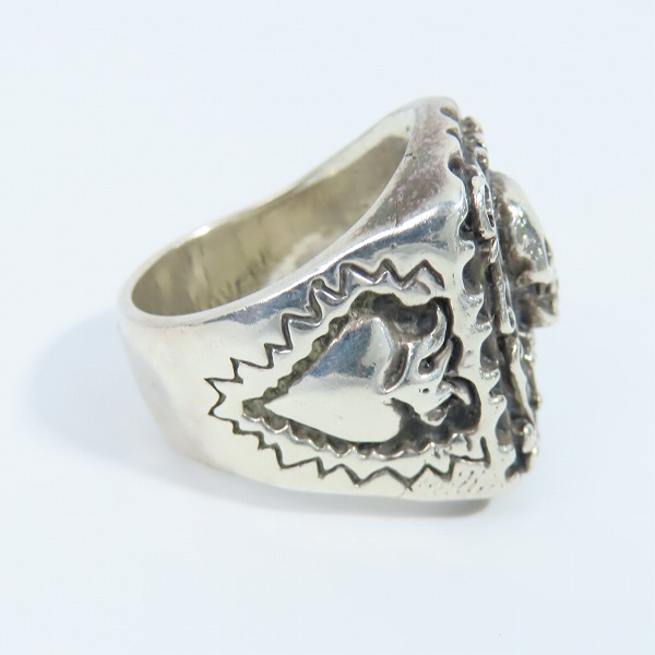 実際に弊社で買取させて頂いた【ギャラ付】CRAZY PIG/クレイジーピッグ カラベラメキシカンスカル リング/CALAVERA MEXICAN SKULL 21号の画像 3枚目