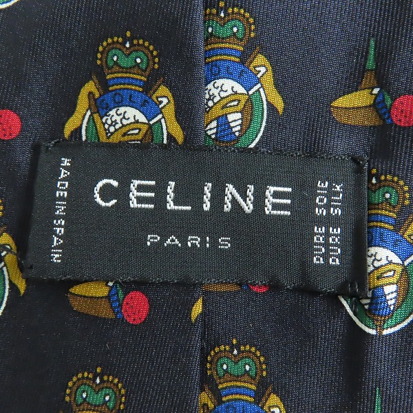 実際に弊社で買取させて頂いたceline/セリーヌ ゴルフ総柄 ネクタイ の画像 4枚目