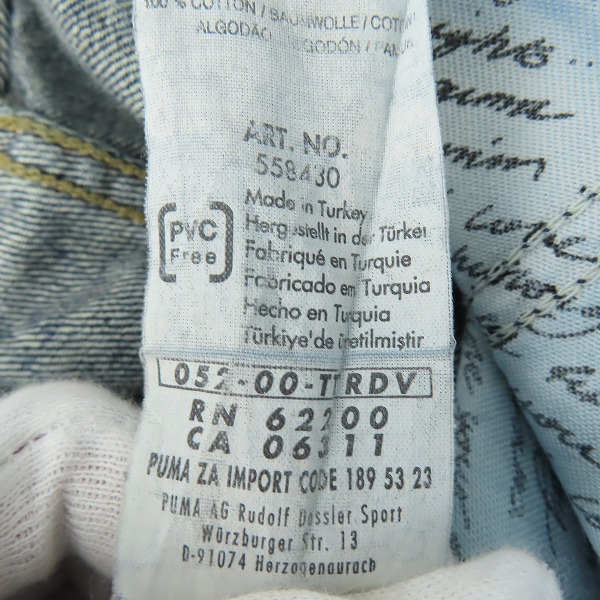 実際に弊社で買取させて頂いたEVISU×PUMA/エヴィス×プーマ デニムパンツ 558430 W32 L32の画像 4枚目