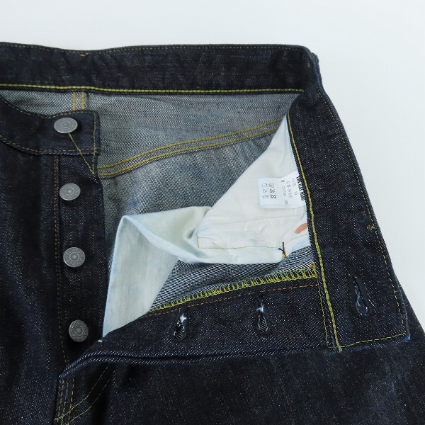 実際に弊社で買取させて頂いたTHE FLAT HEAD/フラットヘッド ボタンフライ デニムパンツ FN-D111/W34L34の画像 5枚目