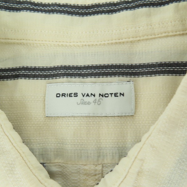 実際に弊社で買取させて頂いたDRIES VAN NOTEN/ドリスヴァンノッテン ストライプシャツ/46の画像 2枚目