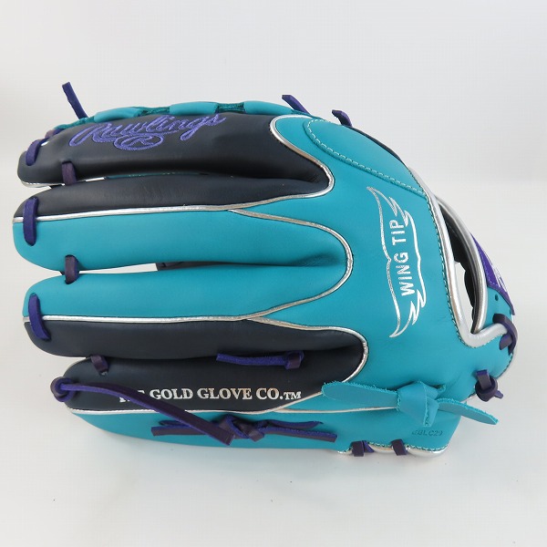 実際に弊社で買取させて頂いたRawlings/ローリングス 軟式/オールラウンド用 ハイパーテックカラーシンク グラブ/グローブ GR4HTCN55W の画像 1枚目