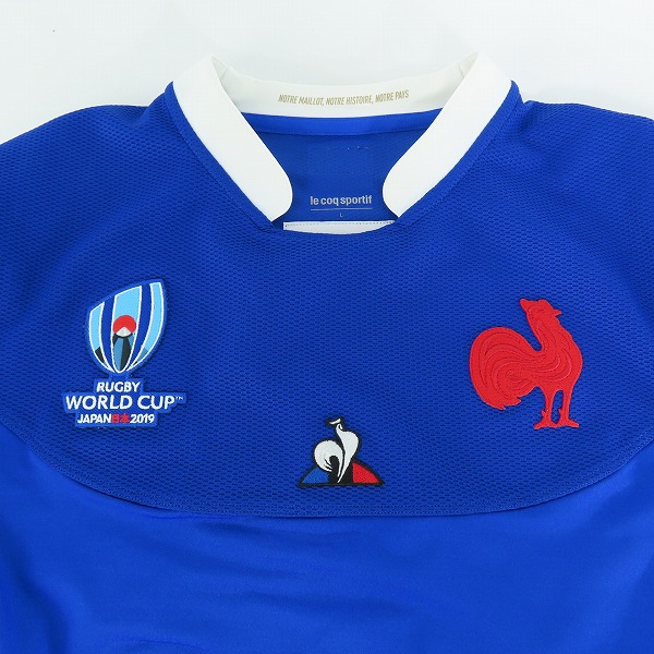 実際に弊社で買取させて頂いたle coq sportif/ルコックスポルティフ ラグビーフランス代表オーセンティックジャージ QEMOIA02RB/Lの画像 5枚目