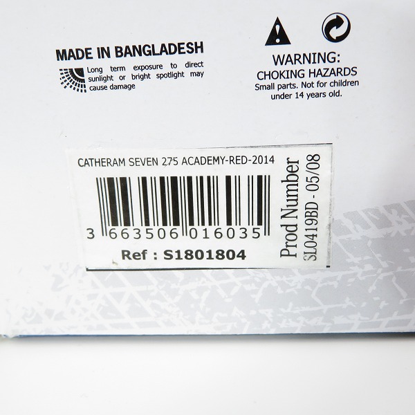 実際に弊社で買取させて頂いたSOLIDO/ソリド 1/18 ケータハム セブン 275 アカデミー 2014 (レッド/イエロー)/S1801804/ミニカー/ダイキャストカーの画像 7枚目