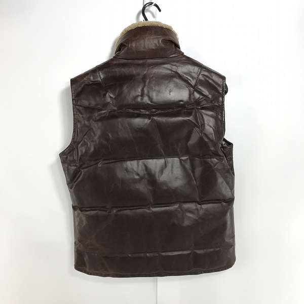 実際に弊社で買取させて頂いたISAMUKATAYAMA BACKLASH/バックラッシュ ホーウィン ホースレザー ダウンベスト 1293-01 Mの画像 1枚目