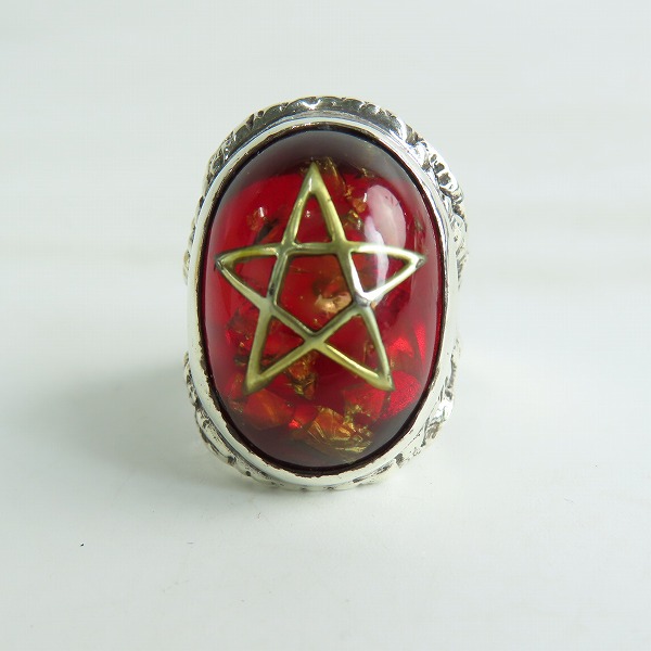 実際に弊社で買取させて頂いた【ギャラ付き】ALEX STREETER/アレックスストリーター エンジェルハートリング クラックレッド ALR371C/10.5号の画像 1枚目