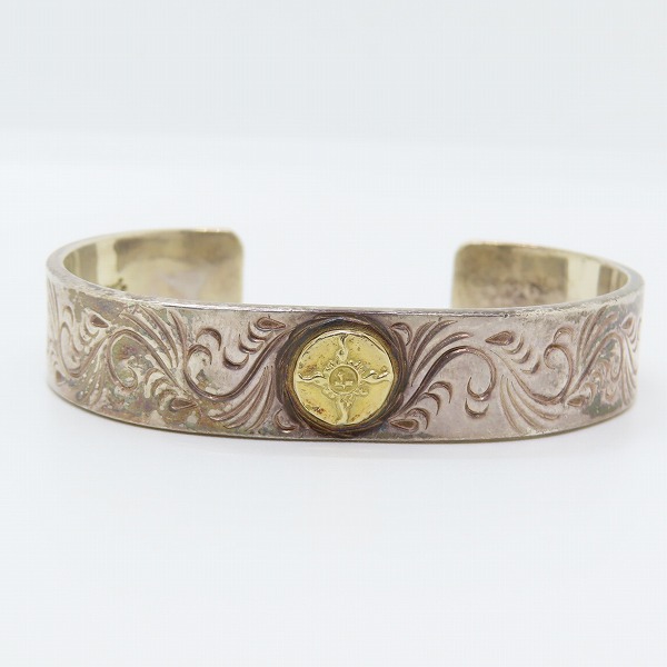 実際に弊社で買取させて頂いた【ワランティ付き】FIRST ARROW'S/ファーストアローズ 唐草彫りバングル BR-026の画像 1枚目