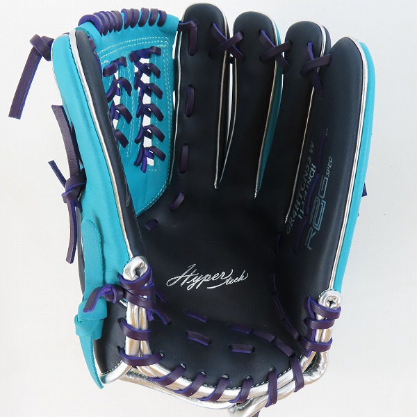 実際に弊社で買取させて頂いたRawlings/ローリングス 軟式/オールラウンド用 ハイパーテックカラーシンク グラブ/グローブ GR4HTCN55W の画像 2枚目