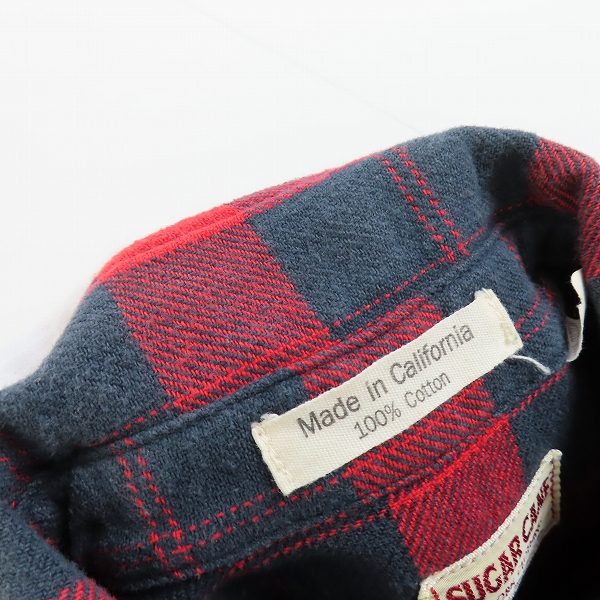 実際に弊社で買取させて頂いたSUGAR CANE/シュガーケーン ツイルチェック シャツ/Lの画像 4枚目