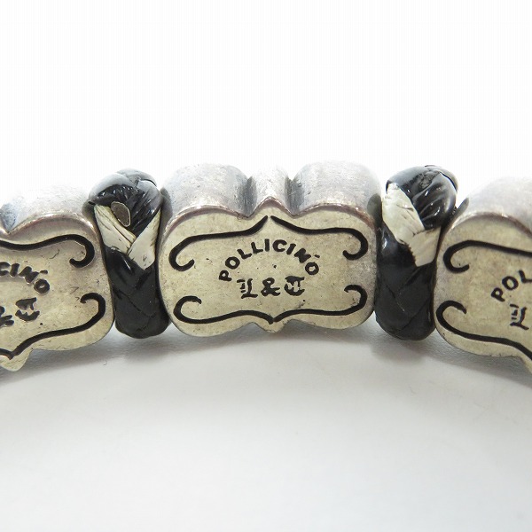 実際に弊社で買取させて頂いたLEATHERS & TREASURES/レザーズアンドトレジャーズ POLLICINO シェブロン レザーブレスレット/バングルの画像 6枚目