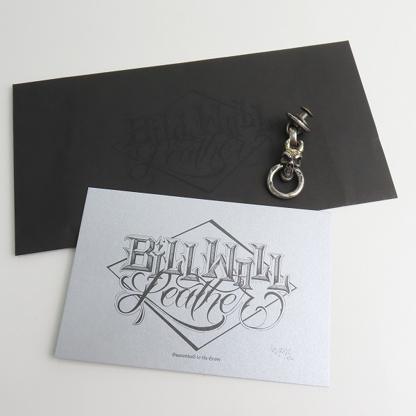 実際に弊社で買取させて頂いた【ギャラ付】BWL/Bill Wall Leather/ビルウォールレザー W-RING ホーングッドラックスカル w/ゴールドサダー ウォレットリングの画像 9枚目