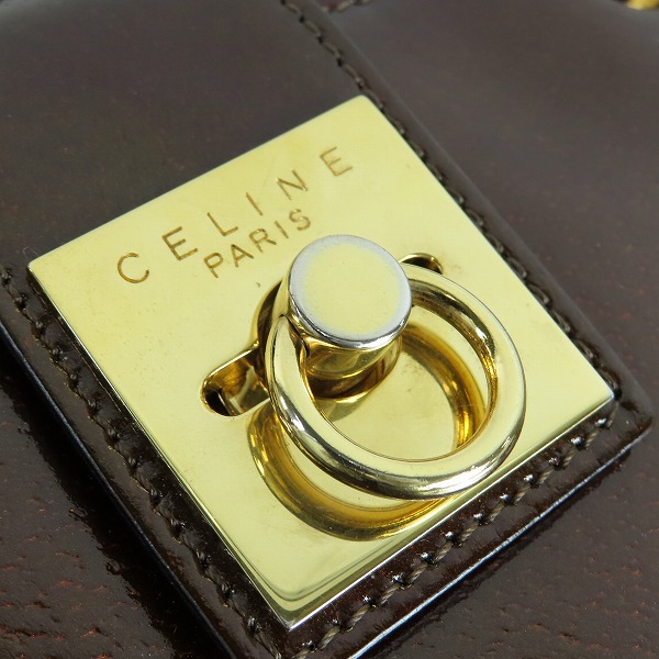 実際に弊社で買取させて頂いたCELINE/セリーヌ ガンチーニ  エナメル ハンド バッグ の画像 5枚目