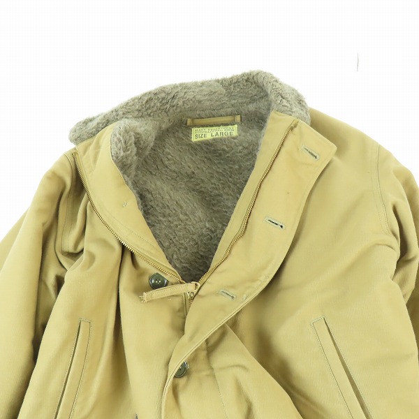 実際に弊社で買取させて頂いたBUZZ RICKSON'S/バズリクソンズ N-1 ボア コットン デッキジャケット BR12031 BR12886/Lの画像 2枚目