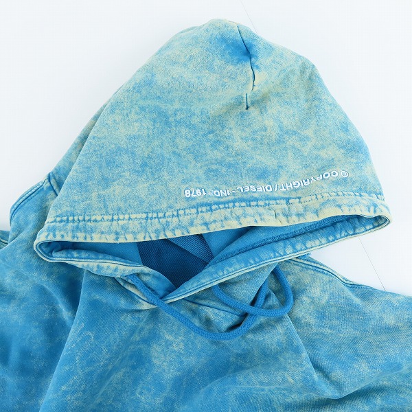 実際に弊社で買取させて頂いたDIESEL/ディーゼル ヴィンテージウォッシュ加工 プルオーバーパーカー A02302-S-UMMER-E2-0EBBU/Lの画像 7枚目