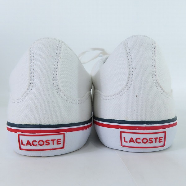 実際に弊社で買取させて頂いたLACOSTE/ラコステ ローカット スニーカー CAMO148 ホワイト UK7.5の画像 1枚目