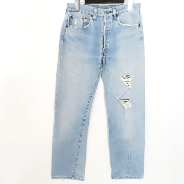 実際に弊社で買取させて頂いたLEVI'S/リーバイス 501 66後期 刻印6 ボタンフライ デニムパンツ