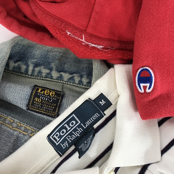 実際に弊社で買取させて頂いた【おまとめ】チャンピオン/リー/ラルフローレン 他 パーカー/デニムジャケット/ポロシャツ 等