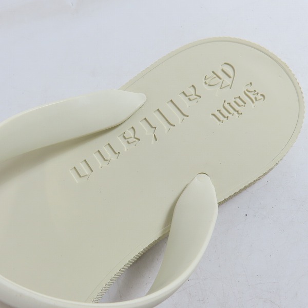 実際に弊社で買取させて頂いた【未使用】John Galliano/ジョンガリアーノ サンダル　ホワイト/40の画像 4枚目