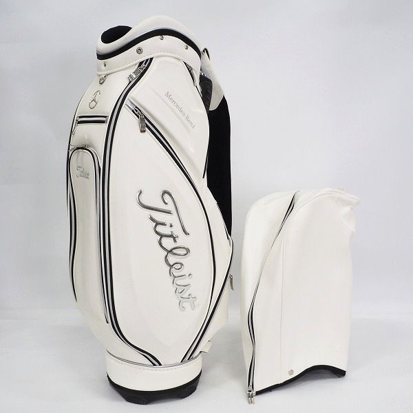 実際に弊社で買取させて頂いたMercedes-Benz × Titleist/メルセデスベンツ x タイトリスト ZMBCB51 ゴルフ 5分割キャディバッグ ホワイトの画像 1枚目