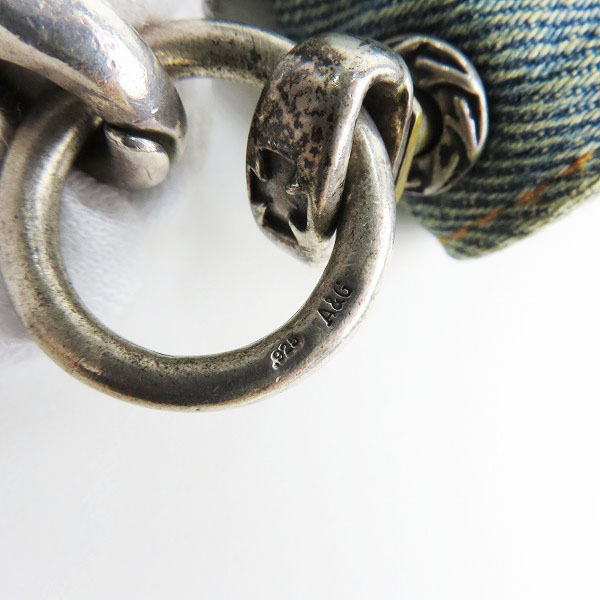 実際に弊社で買取させて頂いたA&G/エーアンドジー デニム ウォレット 三つ折り財布/スカル ウォレットチェーンの画像 6枚目