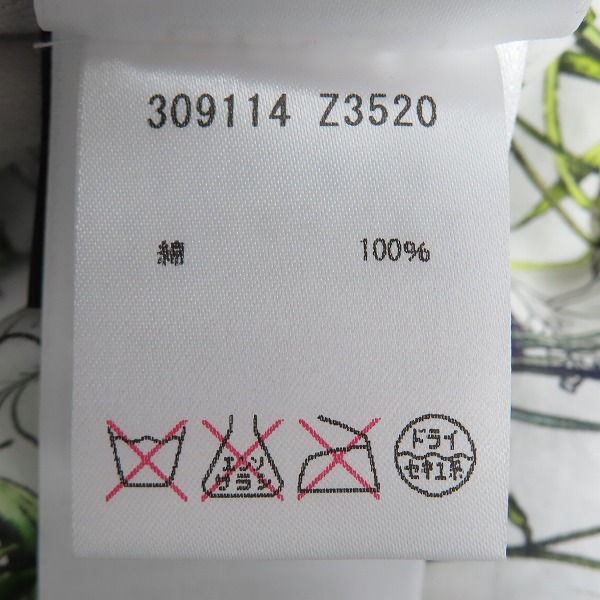 実際に弊社で買取させて頂いた【JPタグ】GUCCI/グッチ 花柄/総柄 長袖シャツ 309114 Z3520/38/15の画像 4枚目