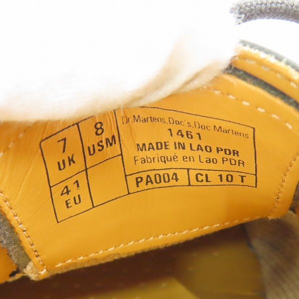 実際に弊社で買取させて頂いたDr.Martens/ドクターマーチン 1461 MONO 3EYE SHOE 3ホールシューズ/UK7の画像 5枚目