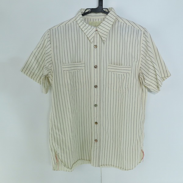 実際に弊社で買取させて頂いたSUGAR CANE/シュガーケン ストライプシャツ  レトロスタイル SC37275 M