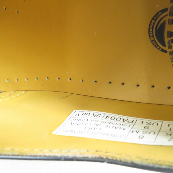 実際に弊社で買取させて頂いたDr.Martens/ドクターマーチン 3EYE BOOTS 3ホールブーツ ブラック 1461 UK7の画像 6枚目