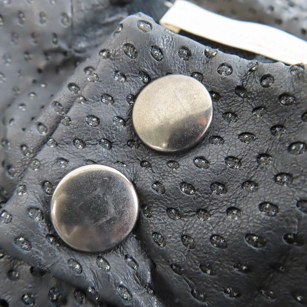 実際に弊社で買取させて頂いたBY TASS STANDARD/バイ タススタンダード パンチングレザー ジャケット 081-10417A Mの画像 5枚目