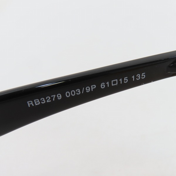 実際に弊社で買取させて頂いたRay-Ban/レイバン ポラライズド 偏光 アイウエア/サングラス RB3279 003/ 9Pの画像 5枚目
