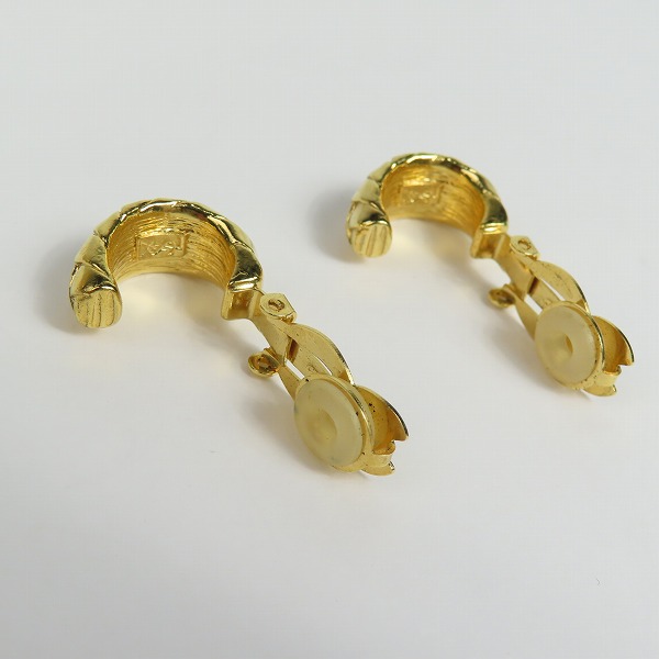 実際に弊社で買取させて頂いたYves Saint Laurent/イヴ・サンローラン YSL PAT イヤリング 編み込み フープ ヴィンテージの画像 5枚目